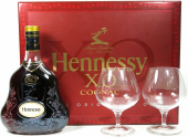 "Hennessy" XO, в подарочной упаковке с 2-мя бокалами