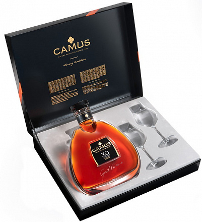 "Camus" XO Elegance, в подарочной упаковке c 2-мя бокалами